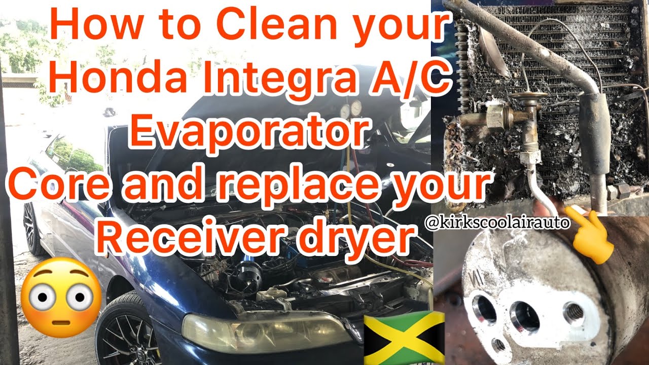 1996-2000 Honda Integra AC Evaporator Core Cleaning and Receiver Drier Replacement. Civic EK Engine