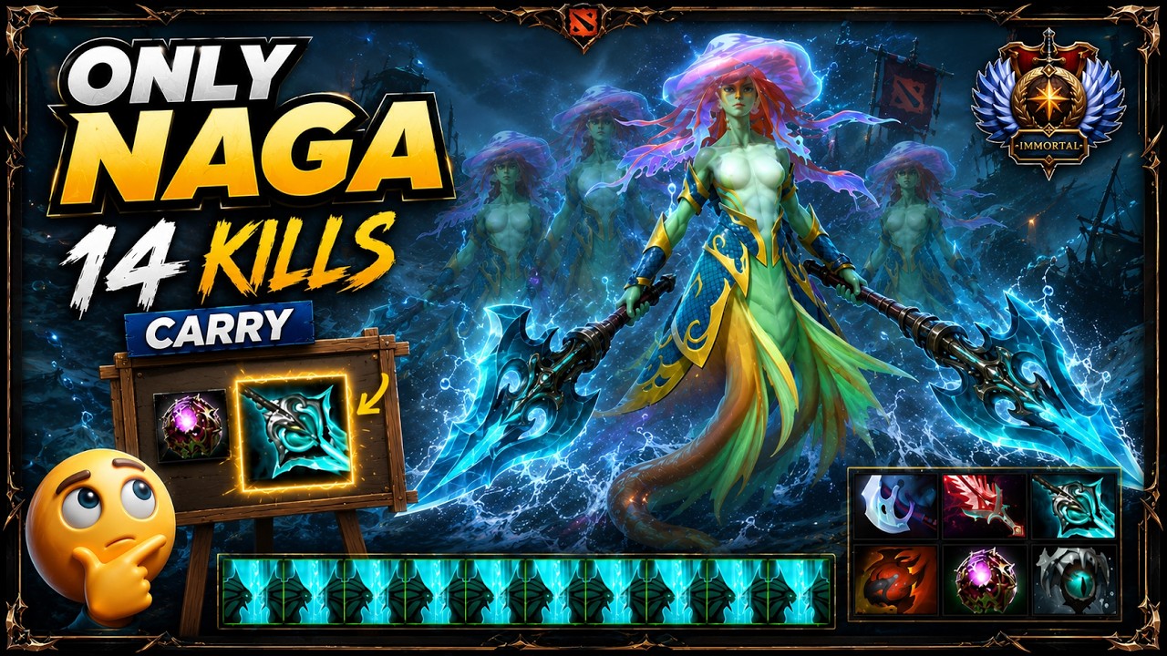 IMMORTAL NAGA SIREN CARRY &mdash; Perfect Illusion Control & Macro Domination | Dota 2 Ranked