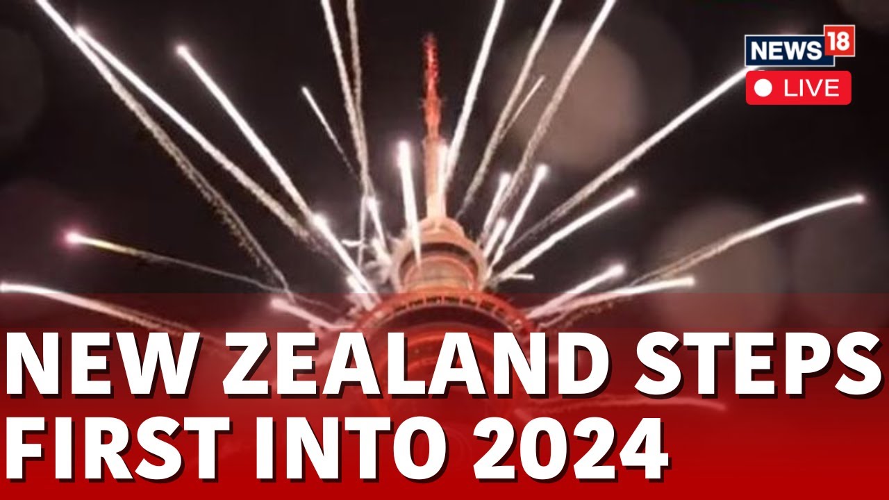 New Year LIVE | Laser Lights And Fireworks Over At Sky Tower And Auckland Harbour Bridge | N18V