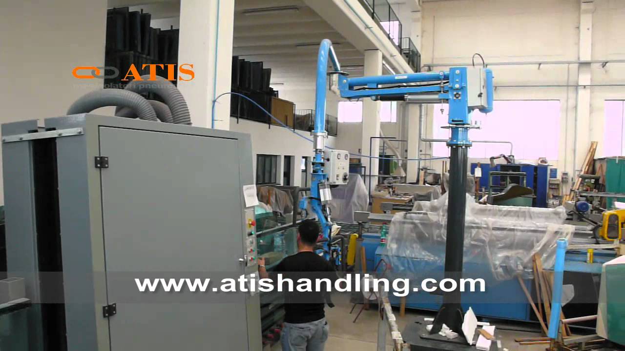 Glass handling manipulator ATISmirus - manipolatore pneumatico per vetro