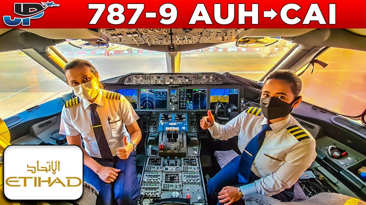 Etihad Boeing 787-9 Cockpit from Abu Dhabi🇦🇪 to Cairo🇪🇬