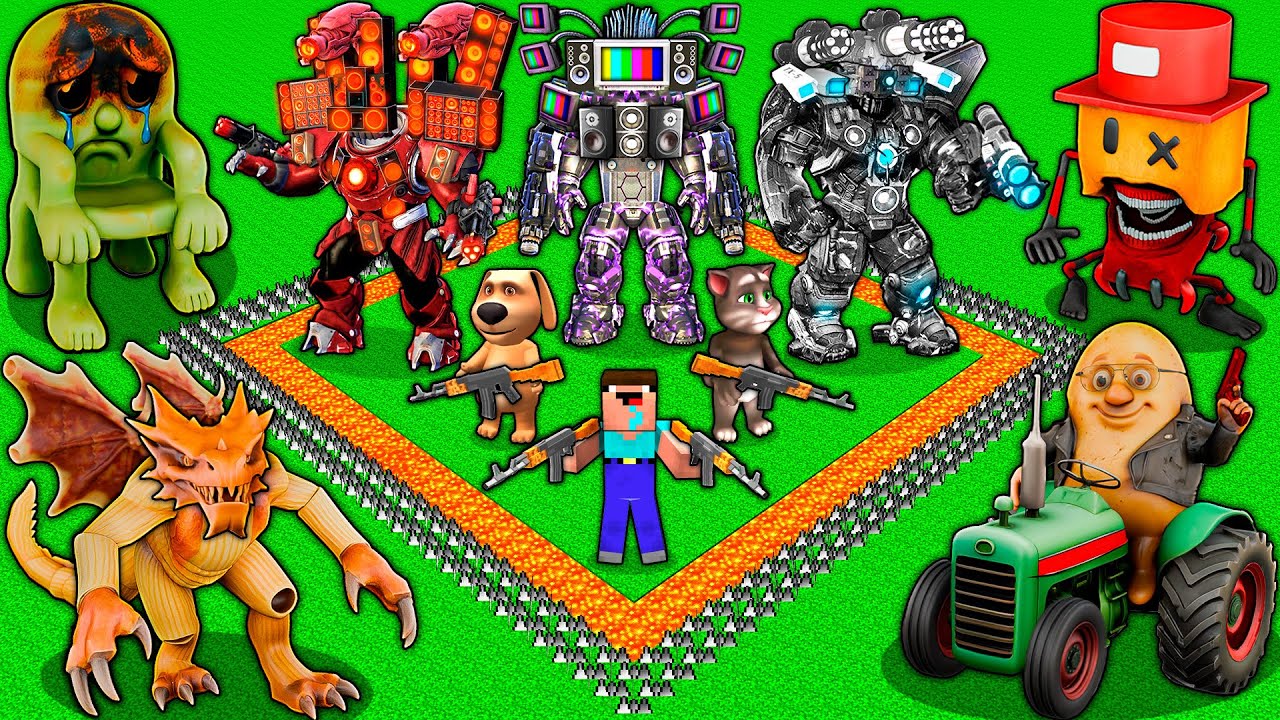 SURVIVAL BASE of ITALIAN BRAINROTS vs TV MAN TITAN and SKIBIDI TOILET in MINECRAFT animation