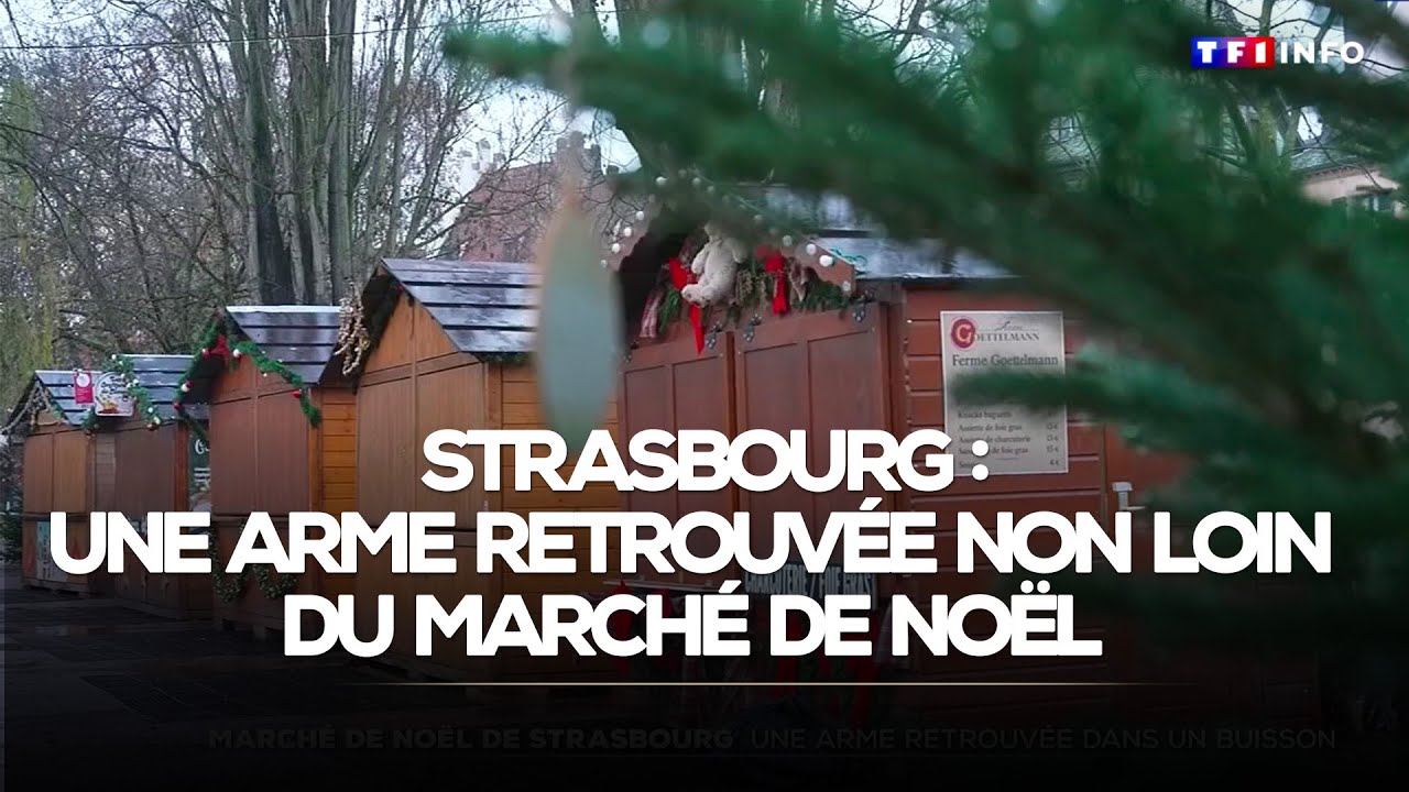 Marché de Noël de Strasbourg : une arme retrouvée dans un buisson à proximité｜TF1 INFO