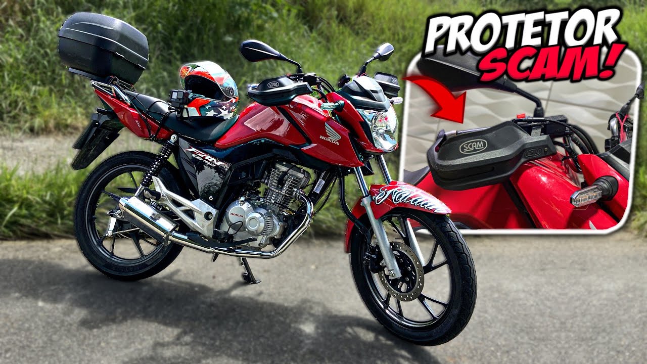 COLOQUEI OS PROTETOR DE MÃO SCAM NA CG 160 + MOTOVLOG DE TESTE!