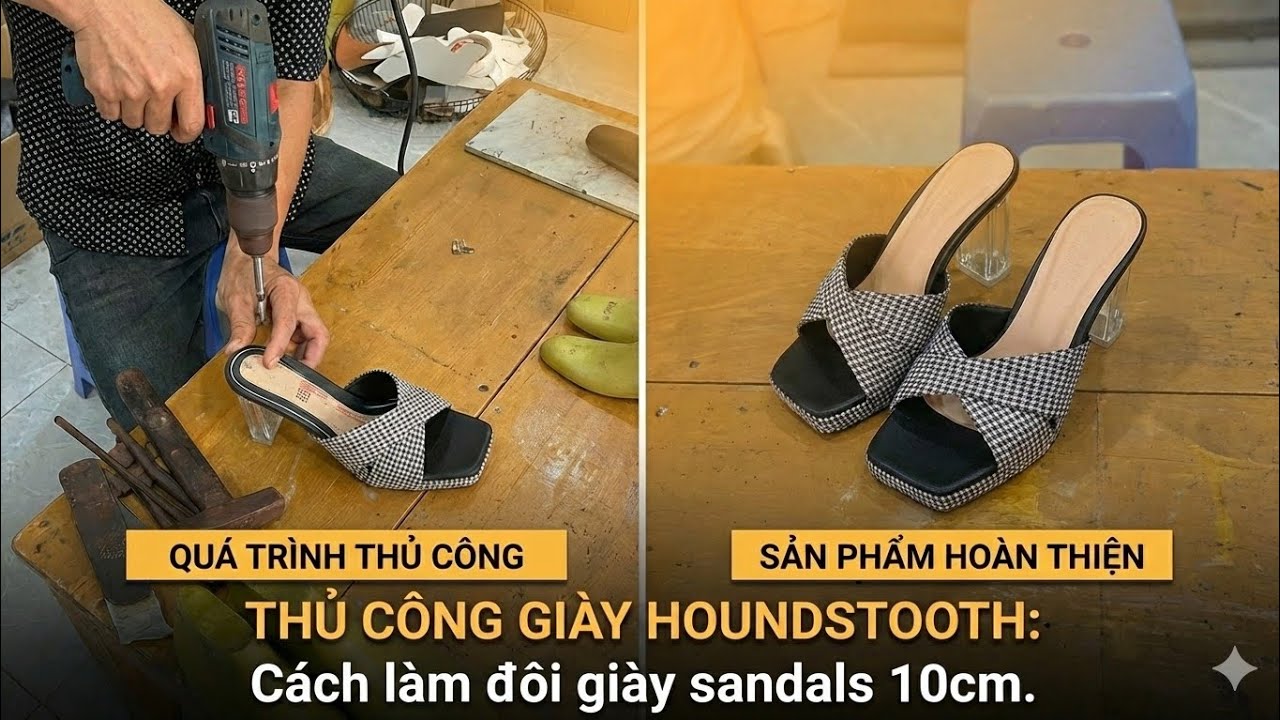 How to make a pair of 10 cm high-heeled sandals.