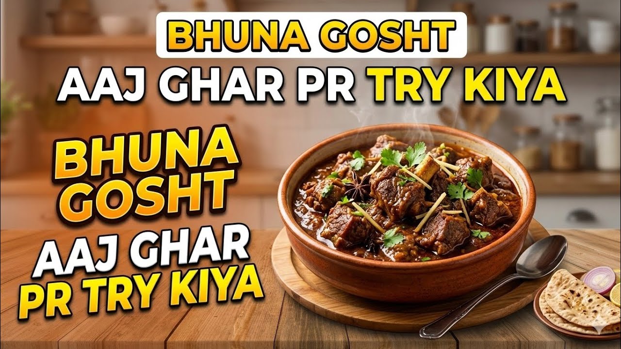 Aaj ghar pr try kiya bhuna gosth 🤤 @Mr.Ankit1005 maza aaya #Mr.chaurasiya 