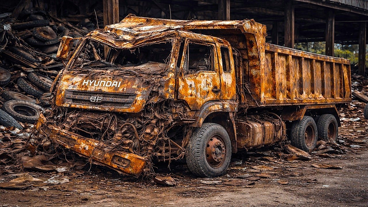 Ultimate Hyundai Heavy Truck Restoration 50 Year Abandoned Rusted Wreck Rebuilt to Power Again