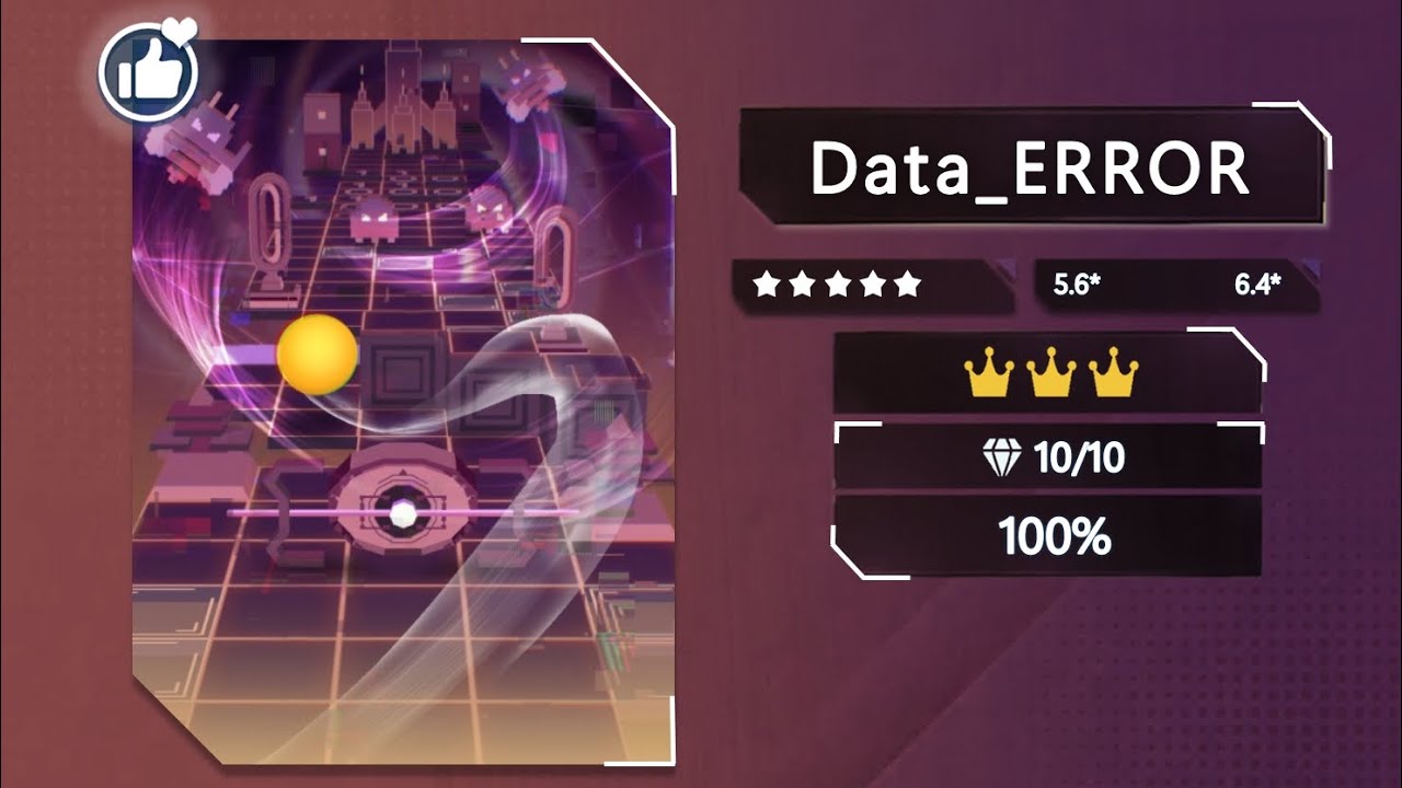 Rolling Sky Edit - Data_ERROR (5*) - Escape the vortex to corrupted data core