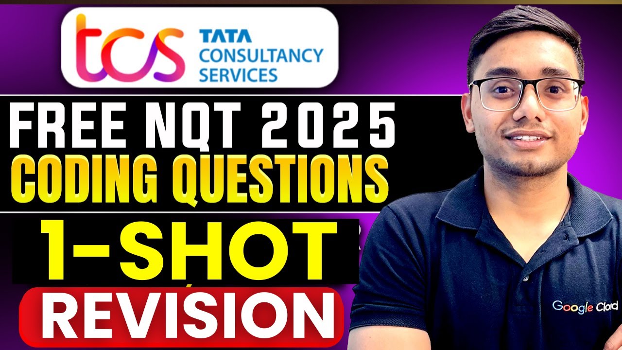 TCS NQT 2025 Coding 1-SHOT Revision| Digital & Prime  Role  Questions | TCS Free NQT 2025