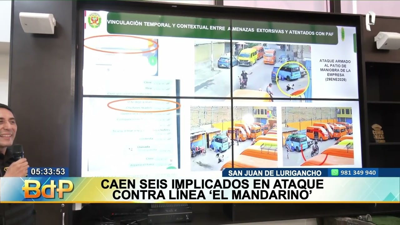 BDP | SJL: caen seis implicados en ataque contra 'el Mandarino'