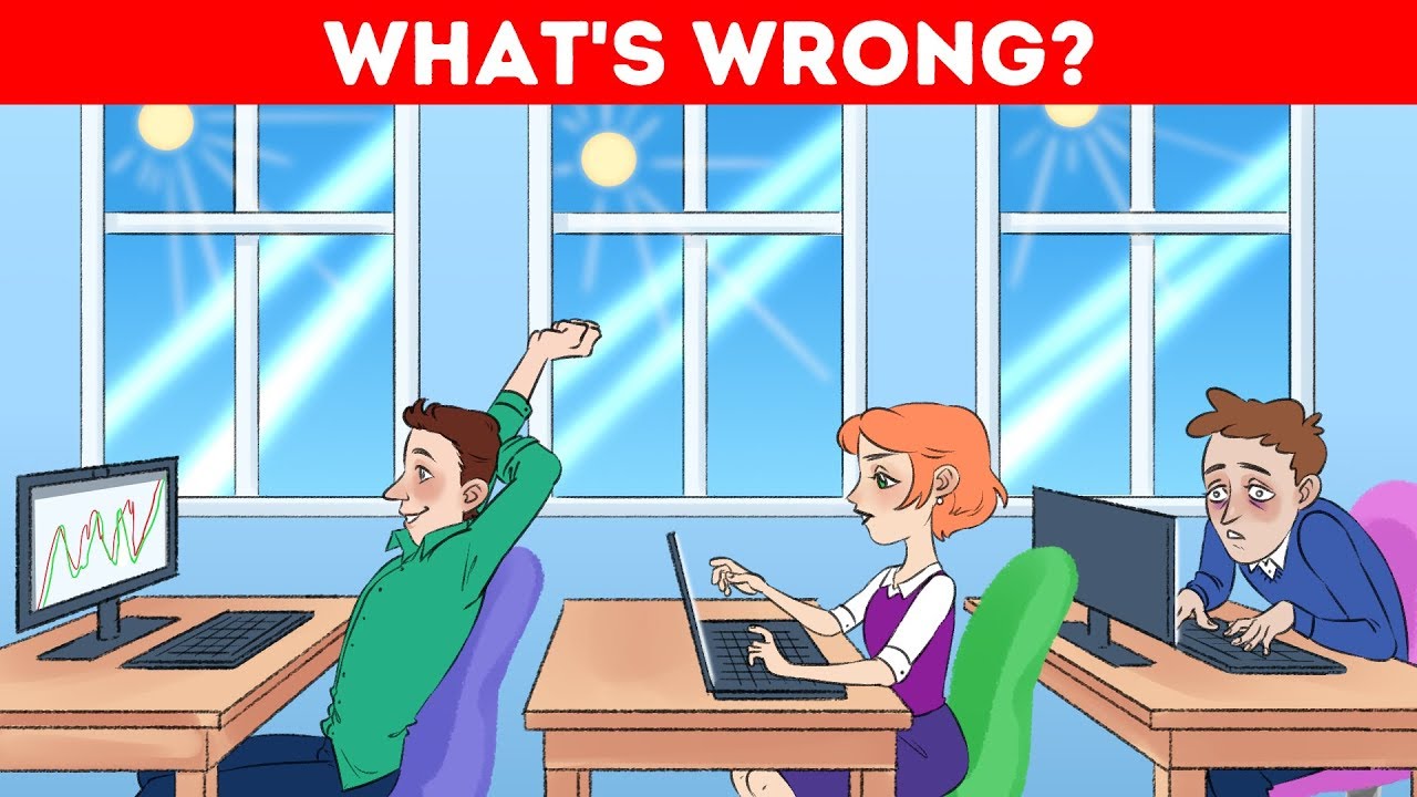 Only Fast Brain Will Spot All The Mistakes 🙃 Picture Riddles With Answers