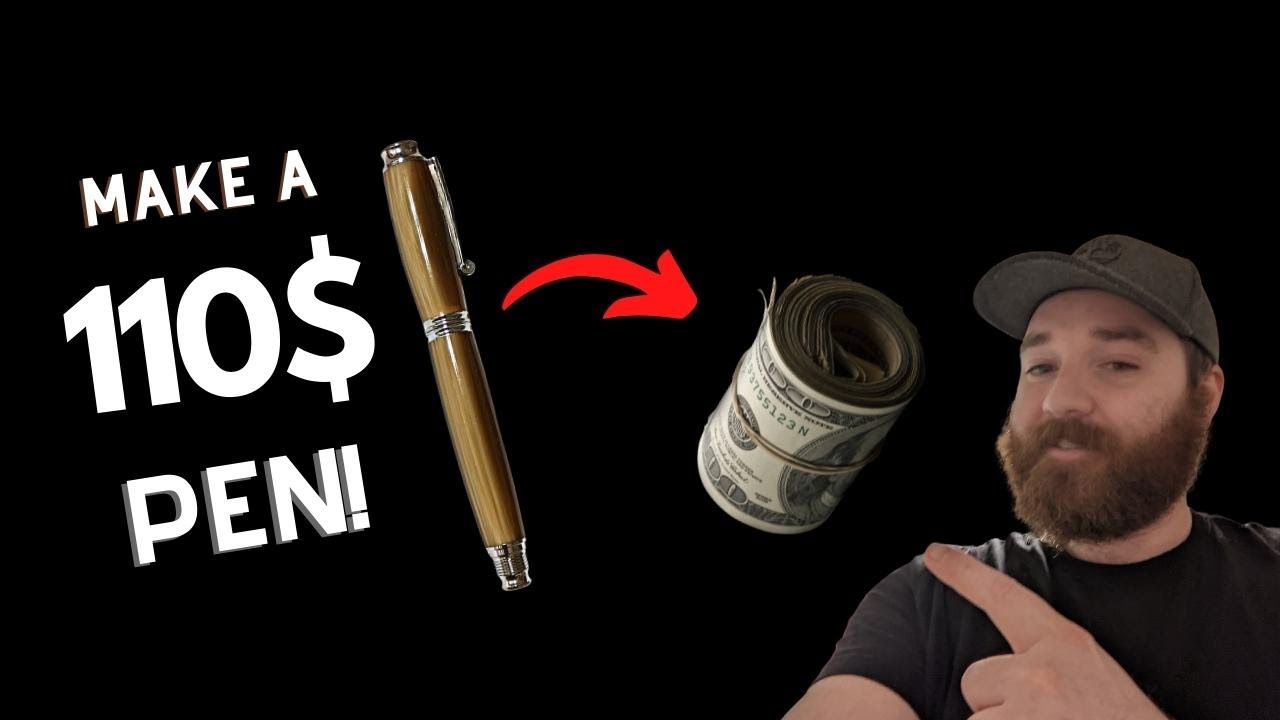 I made a 110$ PEN! - wood turned pen on a lathe!