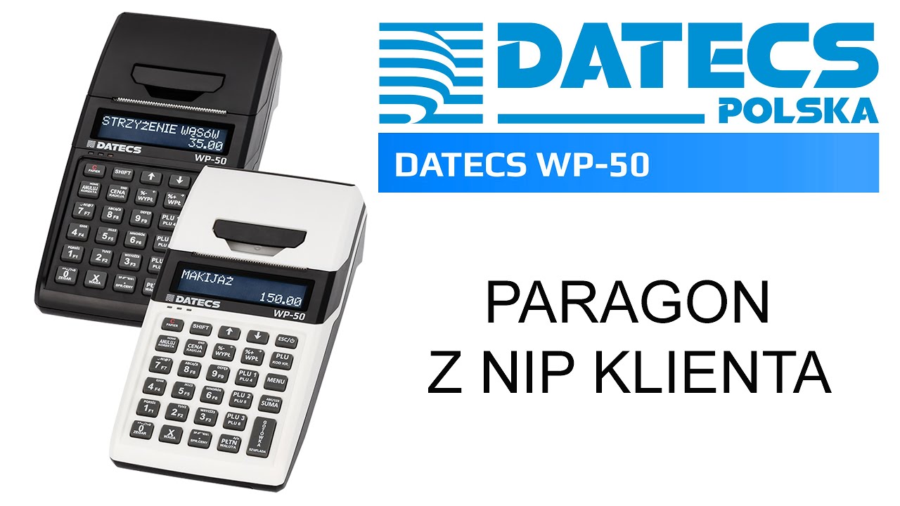Jak w kasie DATECS WP-50 wystawić paragon z NIP klienta