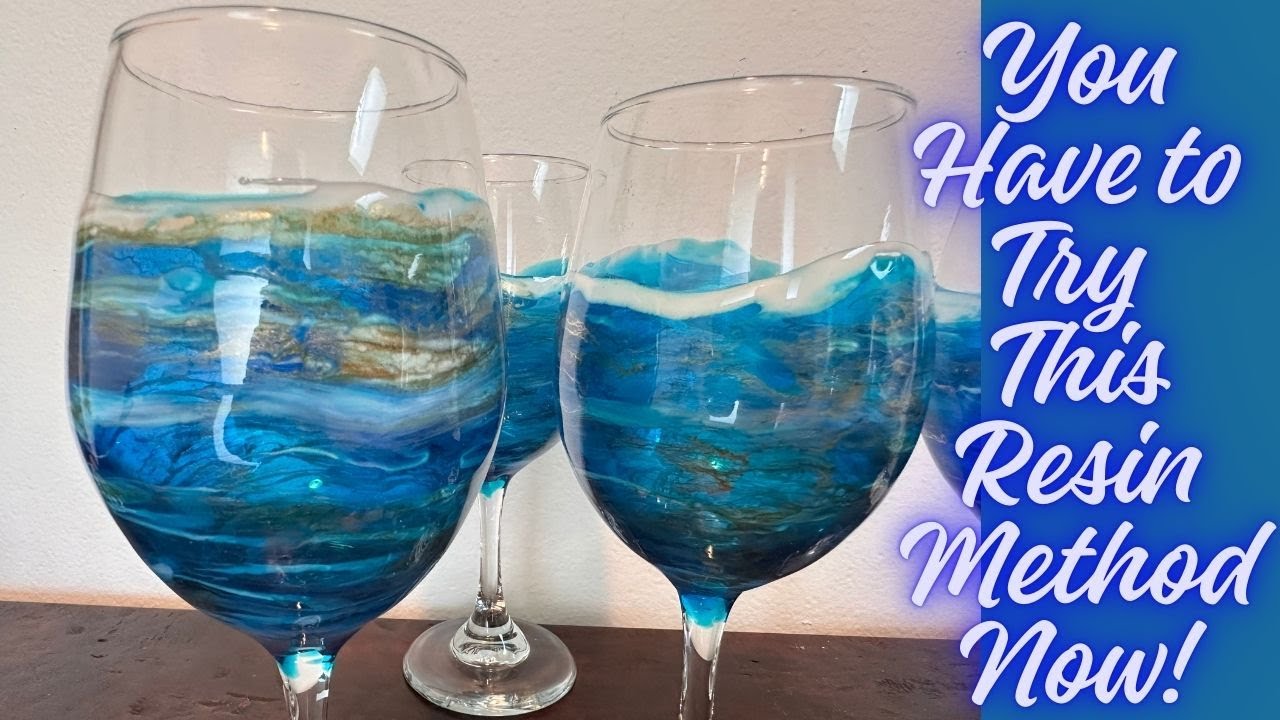 РЕЗУЛЬТАТЫ МЕНЯ ПОТРЯСЛИ! Расписываю бокалы для вина смолой! #ksresin #resinart #wineaccessories