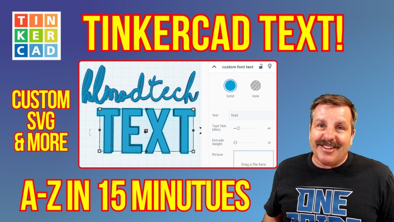 Slick Tinkercad Text Custom Fonts & SVG Skills in 15 minutes!