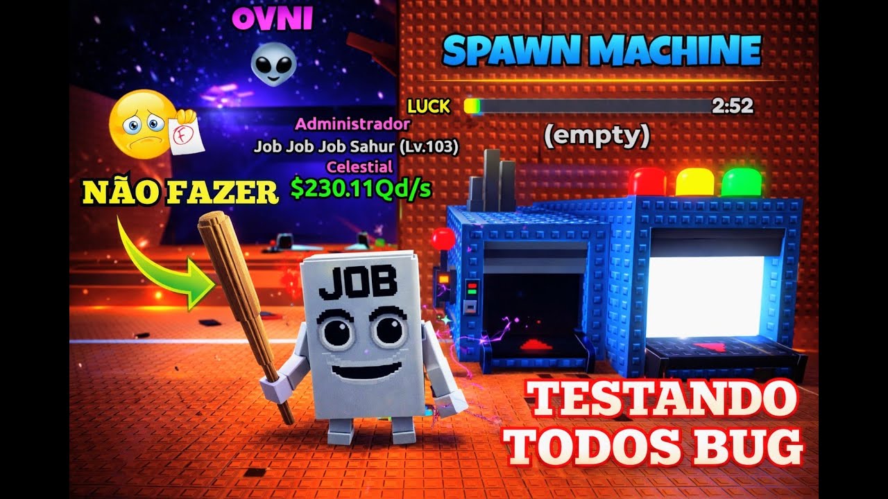 Fuja do tsunami para Brainrot Testando todos os bug da máquina de craft spawn machine