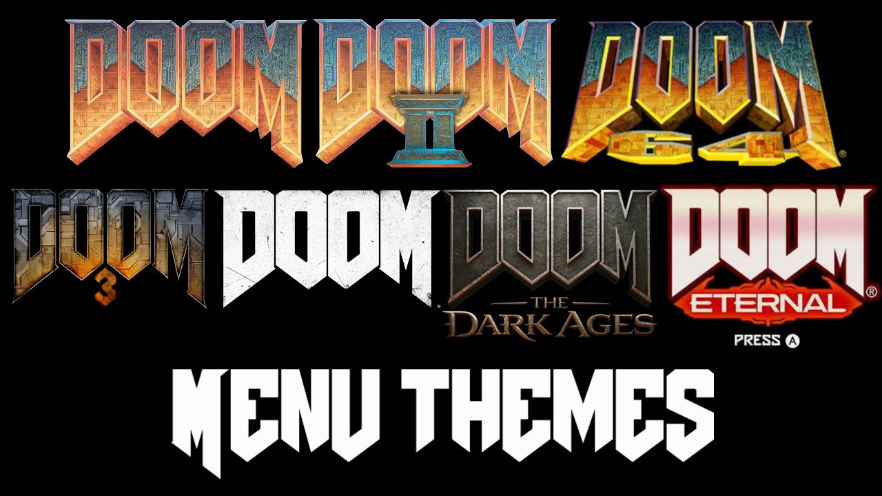 (Almost) All DOOM main menu official soundtracks | DOOM 1993 - DOOM : The Dark Ages