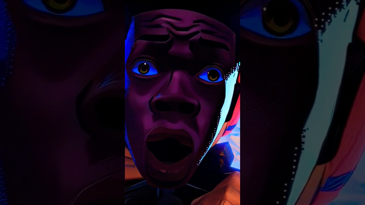 Miles Morales shock face 😯 (Uncle Aaron) #shorts