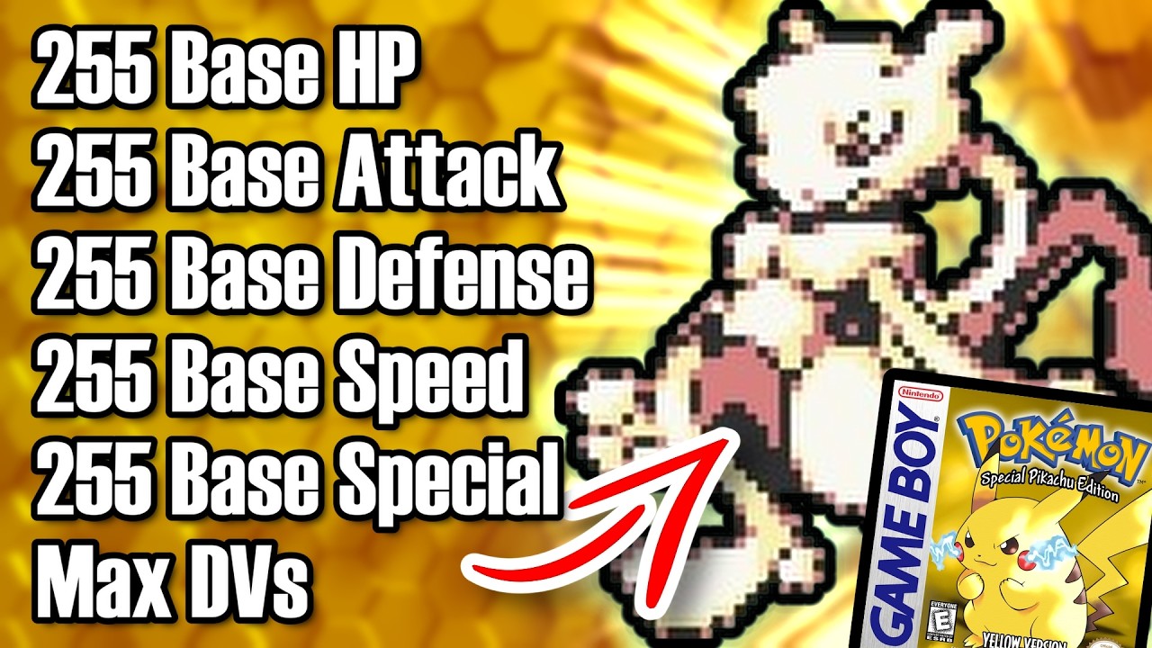 How OP would 255 BASE STATS Mewtwo be in Pokemon Yellow?
