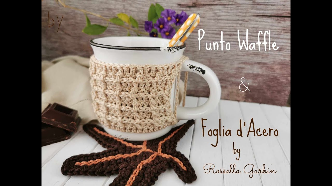 punto waffle e foglia d'acero