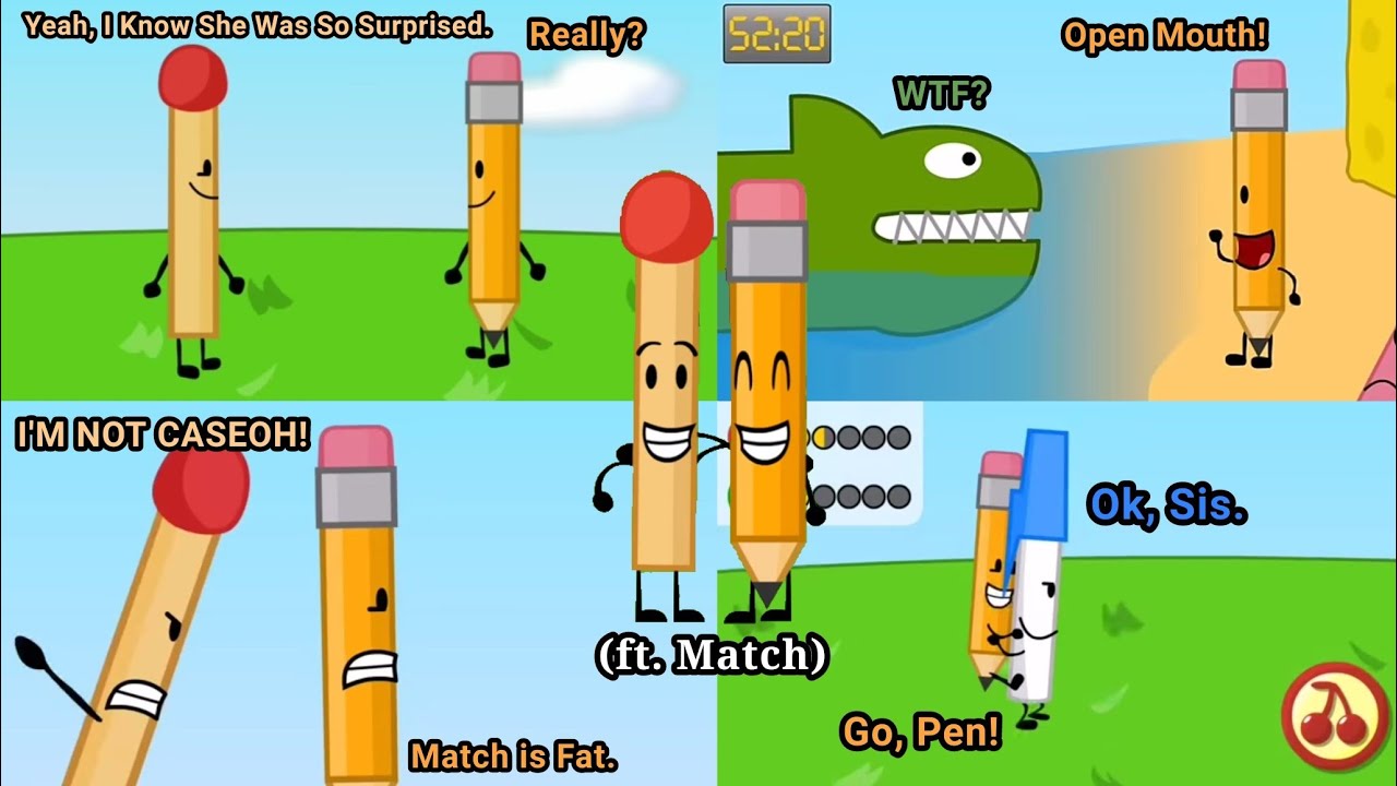 Pencil Being The Best Character In Early BFDI For 5 Minutes (ft. Match)