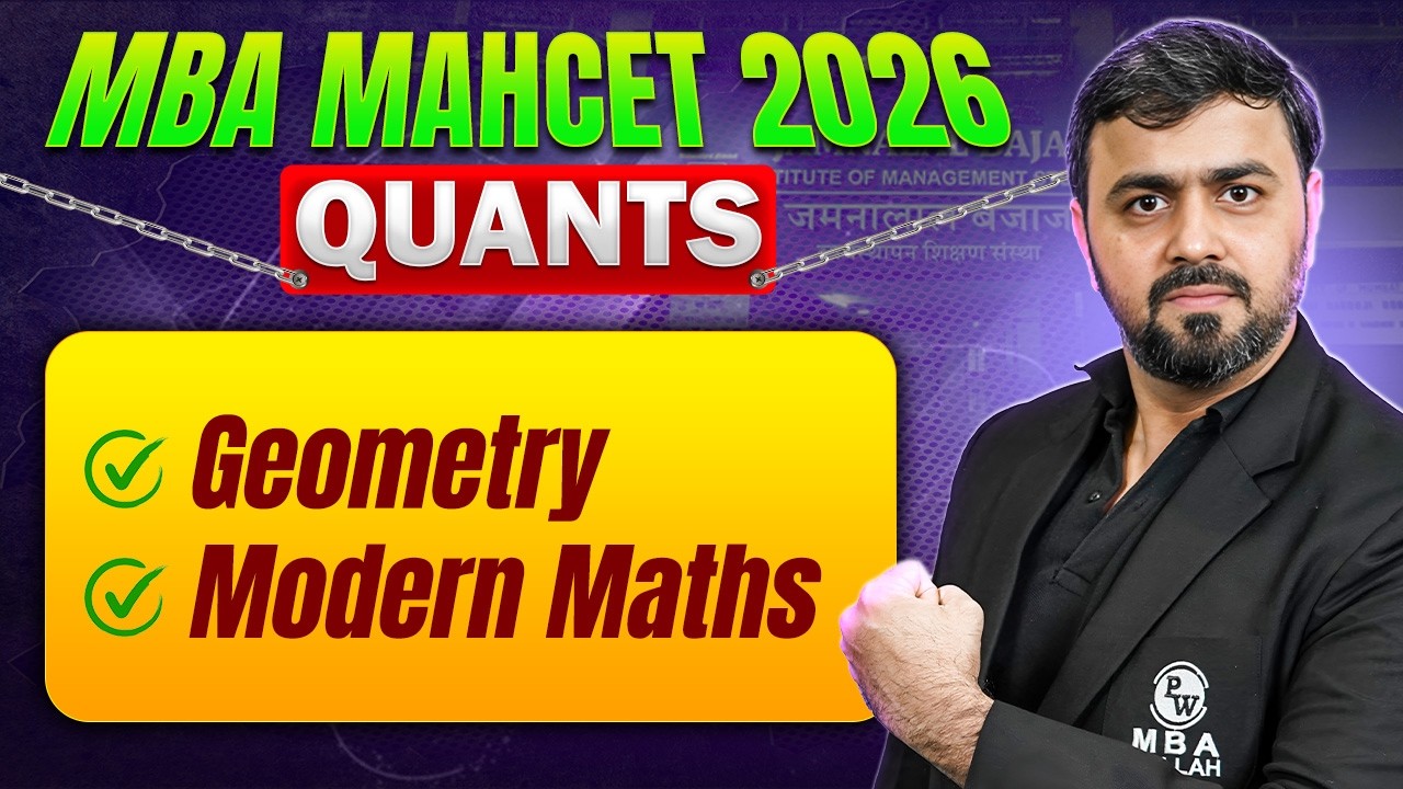 MBA MAHCET Preparation 2026  | Geometry + Modern Maths | MBA Wallah