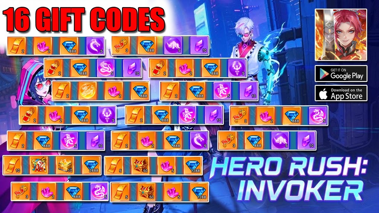 Hero Rush: Invoker | All 16 Working Gift Codes & Redeem Guide | Active Hero Rush Invoker Codes