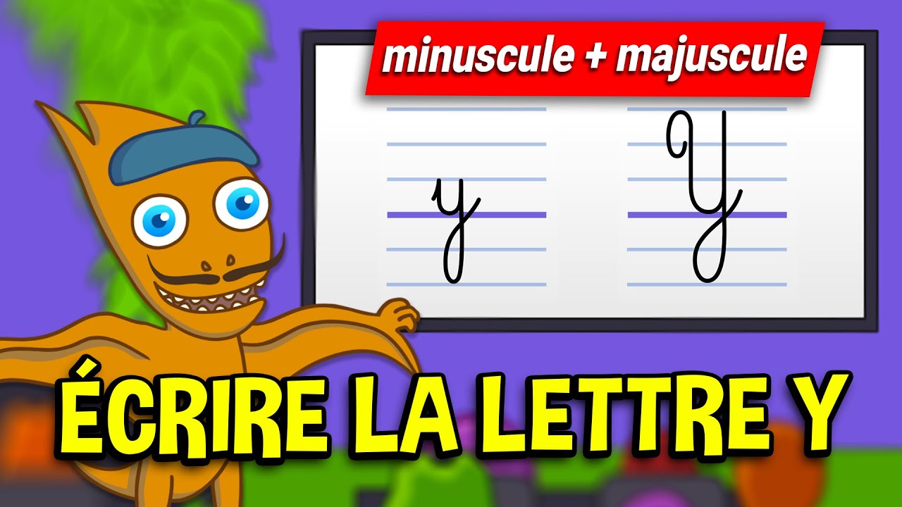 Apprendre à écrire la lettre Y (CP - GS) Écriture lettre Y minuscule majuscule en attaché (cursive)