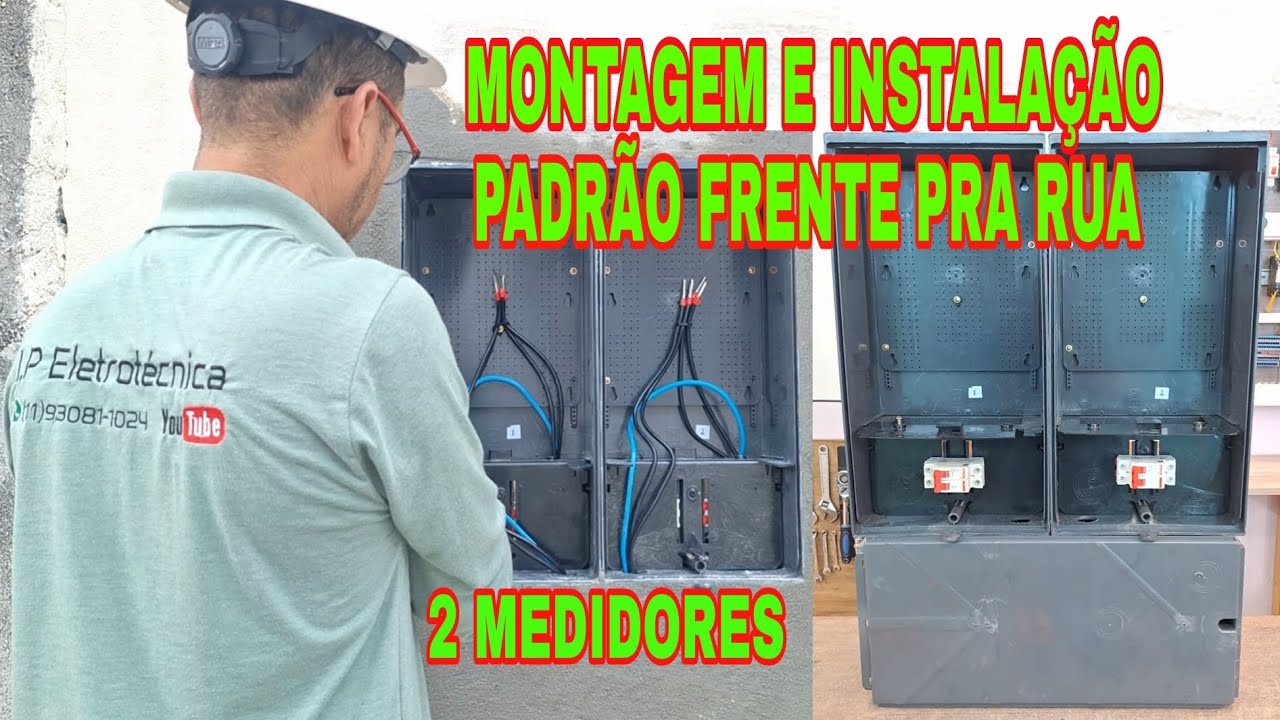 COMO MONTAR E INSTALAR PADRÃO PRA 2 MEDIDORES FRENTE PRA RUA 