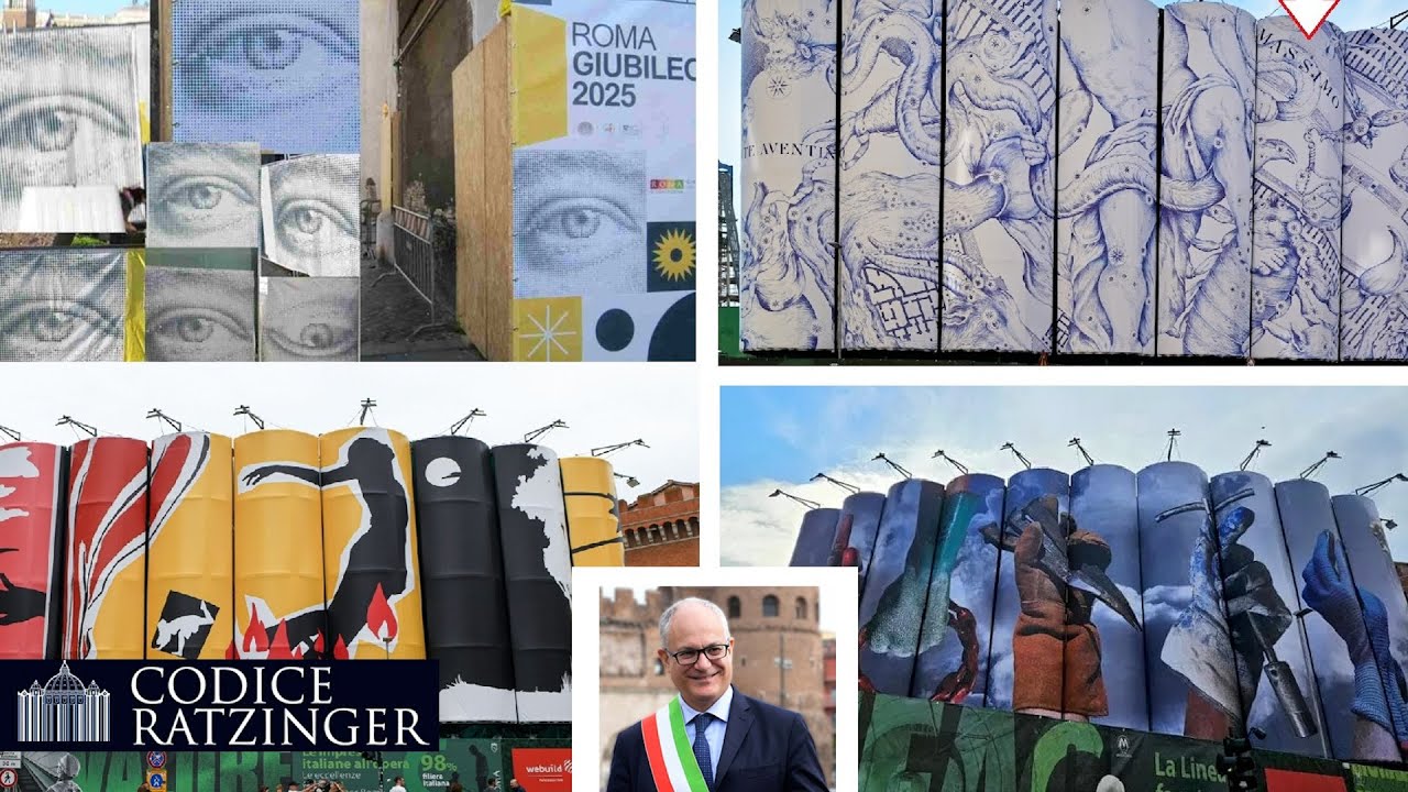 Petizione a Gualtieri: BASTA simboli gnostici sui cantieri di Roma. L'ultimo minaccioso obbrobrio