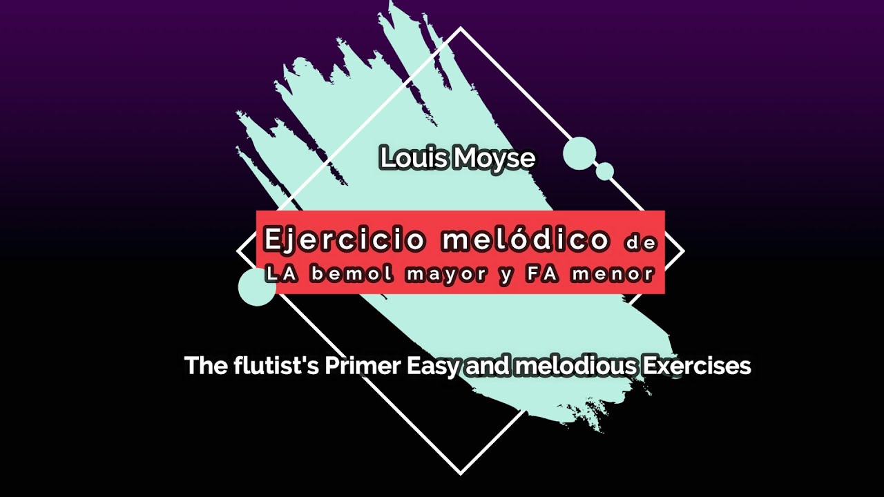Ejercicio melódico a dúo para flauta traversa: LA bemol( Ab ) mayor y FA ( Fm ) menor. Louis Moyse.