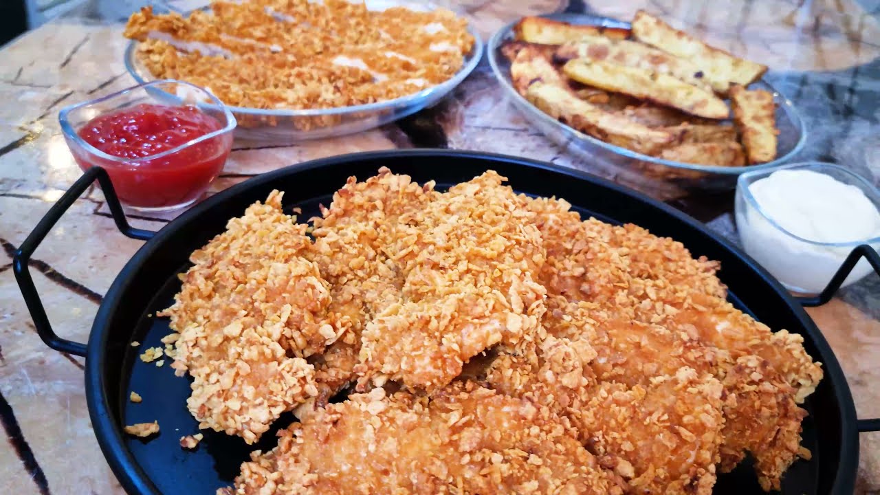 اطيب كريسبي مقرمش - صحي وبالفرن وبنكها خرافية مع بطاطا ودجز