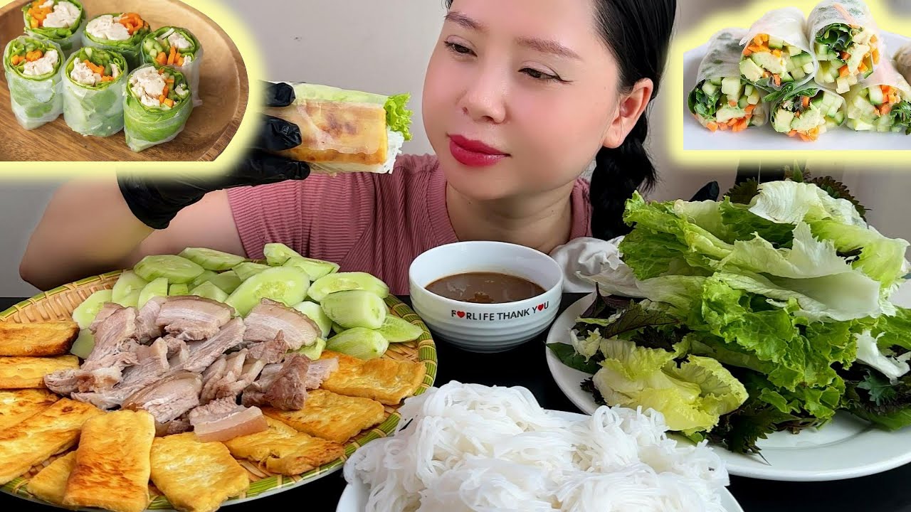 ASMR MUKBANG | Crunchy Pork Wraps & Spicy Sauce Explosion!🥬🔥