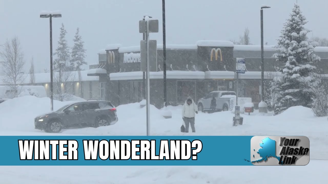 Anchorage sees heavy snow, residents navigate slippery roads