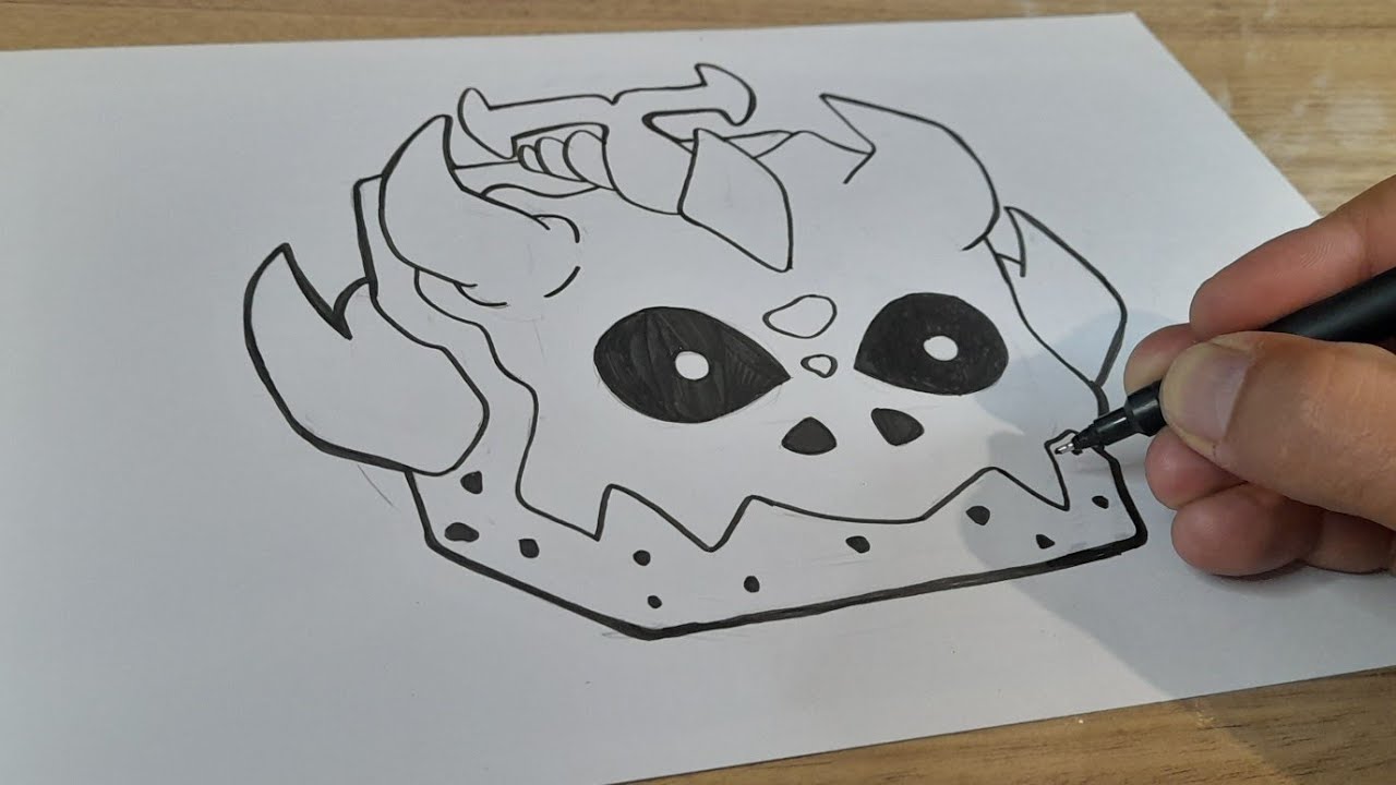 COMO DESENHAR O T-REX DE BLOX FRUITS ROBLOX