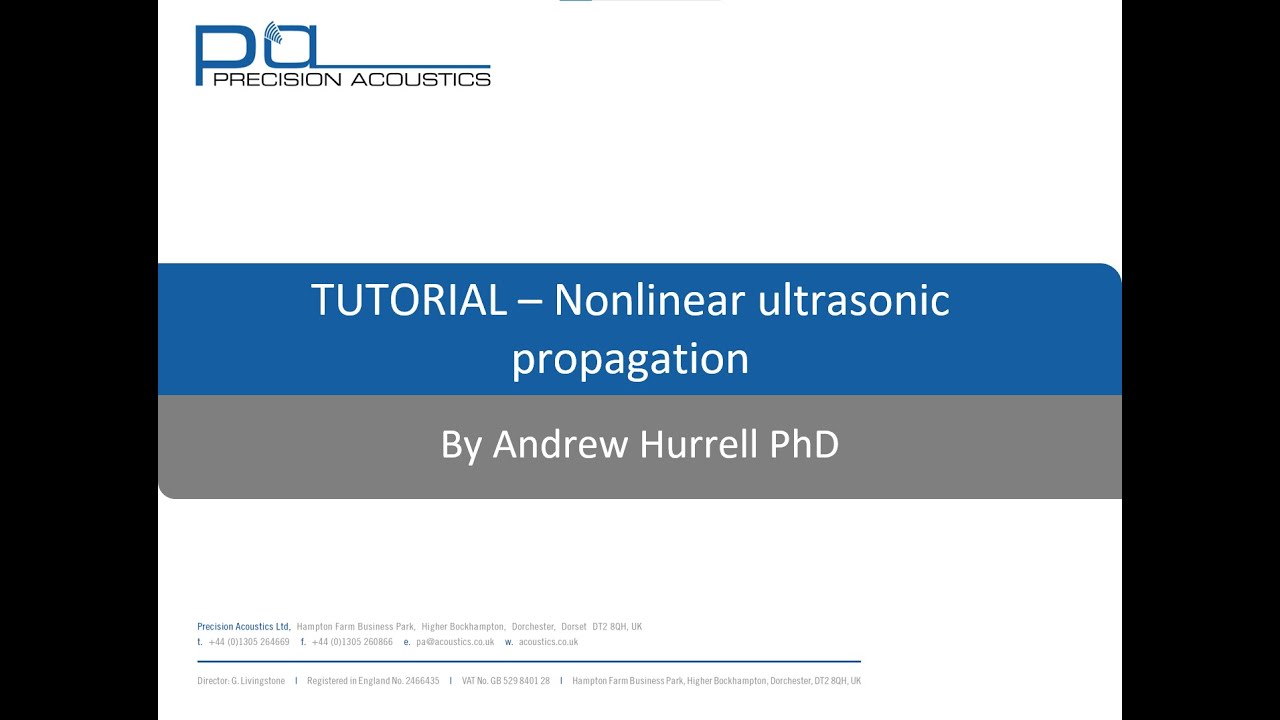 PA Tutorial - Ultrasonic nonlinear propagation