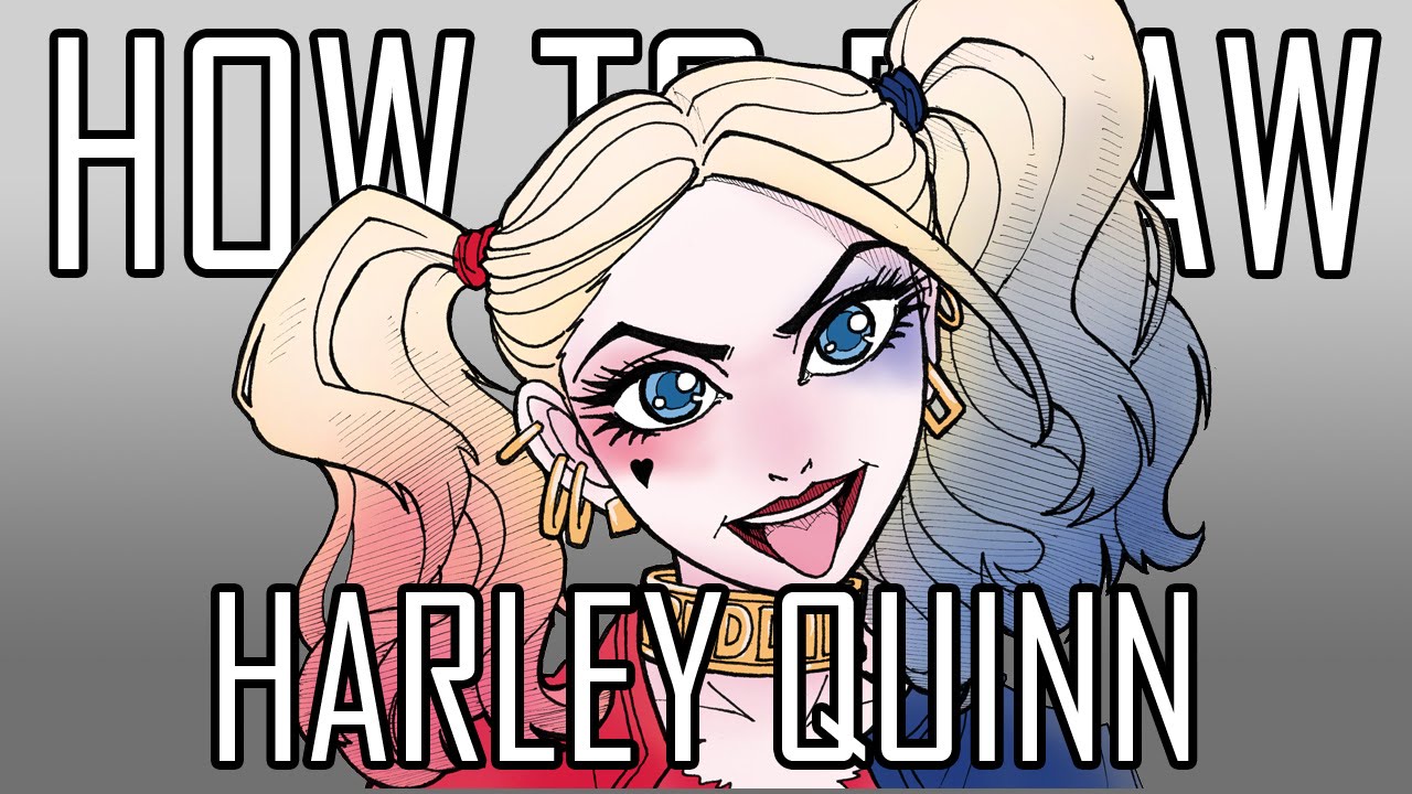 Draw Harley Quinn - Quick Simple Easy How To Steps For Beginners 12