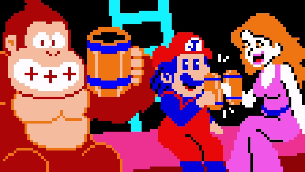 Donkey Kong SURREALISTA! 🦍⭐🏗 | animación/parodia de DavuuWart