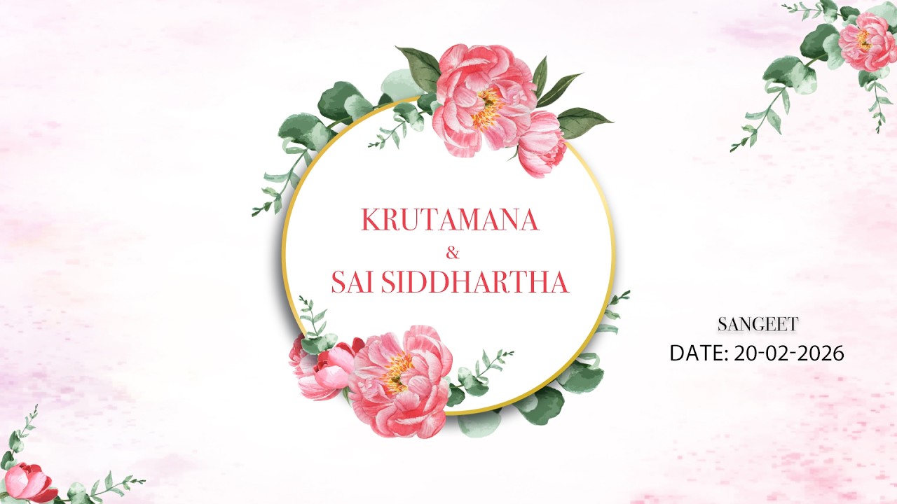 KRUTAMANA & SIDDHARTHA  _SANGEET EVENT