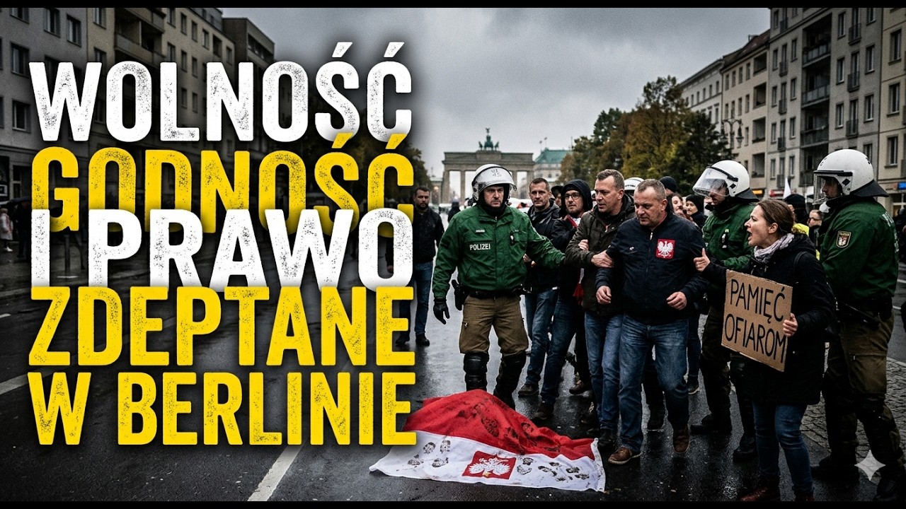 TAK traktują Polak&oacute;w w Niemczech?! Brutalna pacyfikacja w sercu Berlina!