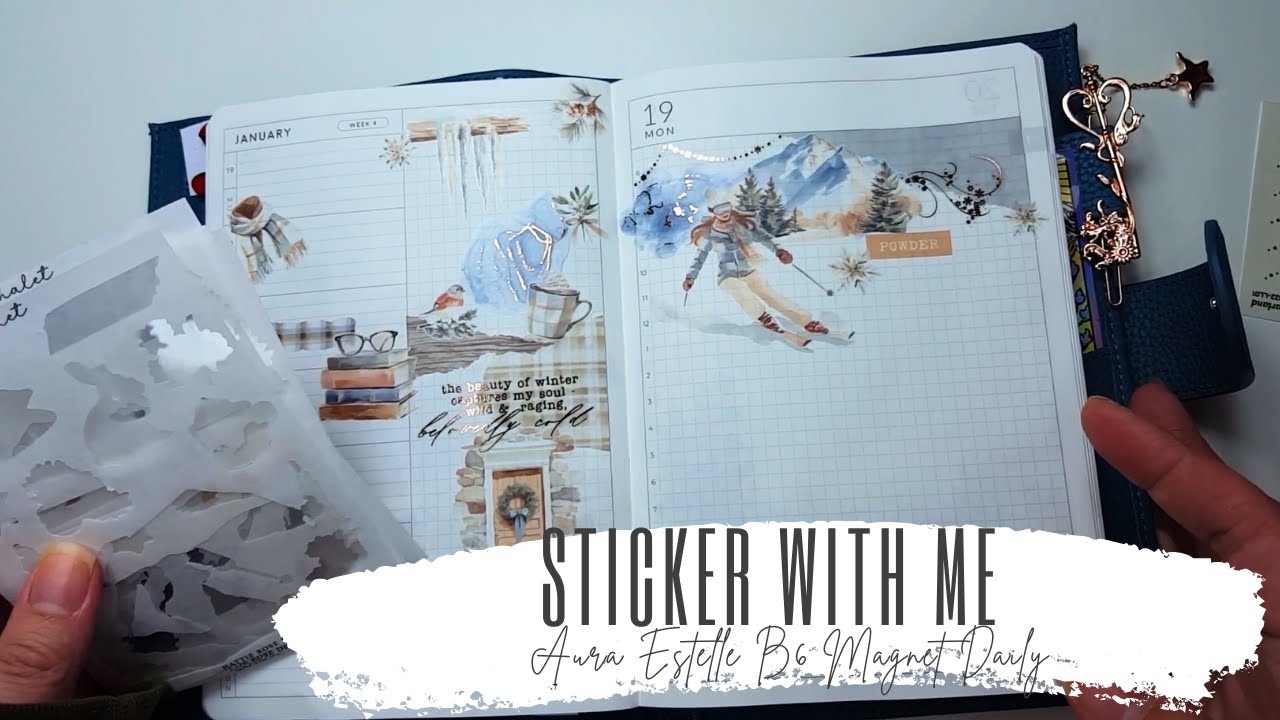 Sticker with Me | Aura Estelle Magnet B6 Daily | Hattie Rose Designs 