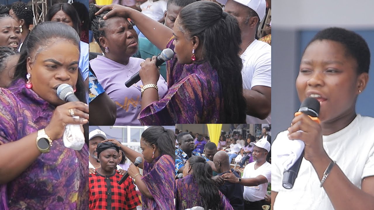ADOMBA Fausty And Prophetess Oheneni Adazoa Powerful Ministration  With Women Of Faith At Techiman