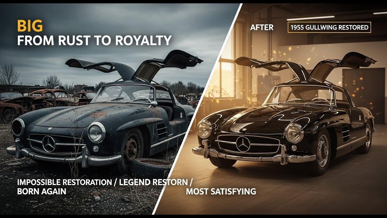 Abandoned Mercedes 300SL Gullwing 1955 Restored to Perfection | Ultimate ASMR Car Restoration