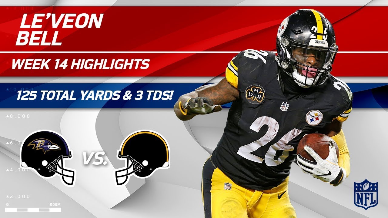 Le'Veon Bell Breaks Out w/ 3 TDs & 125 Total Yards! | Ravens vs. Steelers | Wk 14 Player HLs