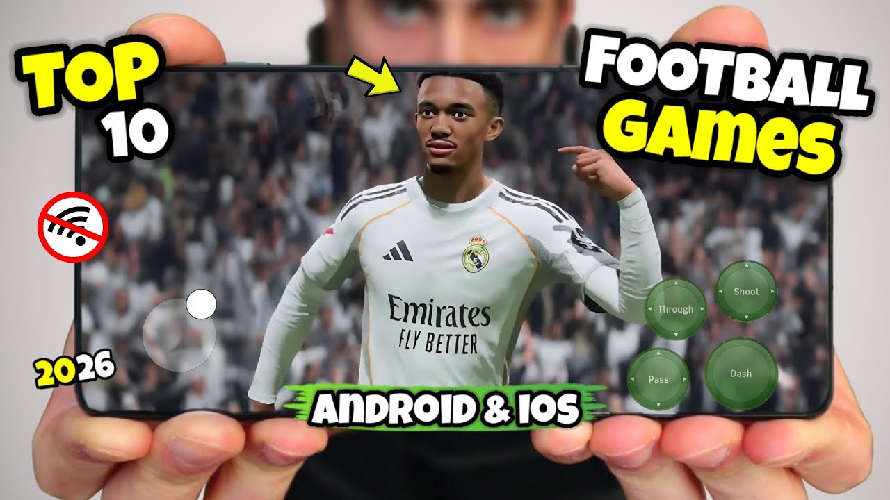 TOP 10 Best FOOTBALL Games For Android & IOS In 2026 || High GRAPHICS GAMES (Offline/ Online) 4K