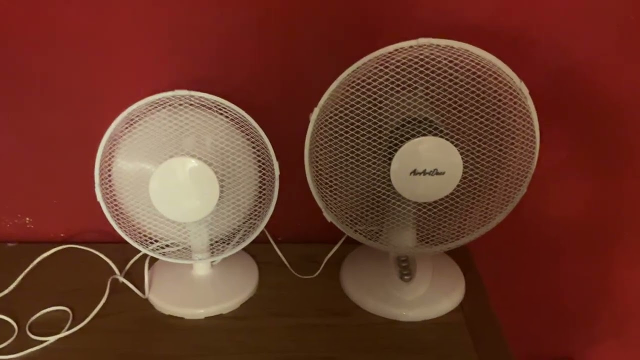 Nutmeg 9 inch desk fan VS AirArtDeco 12 inch (white) desk fan 