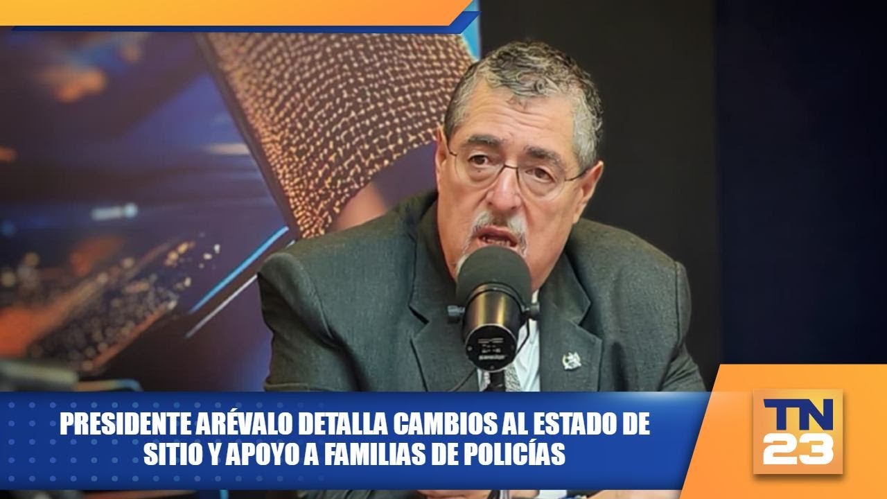 Presidente Arévalo detalla cambios al estado de sitio y apoyo a familias de policías