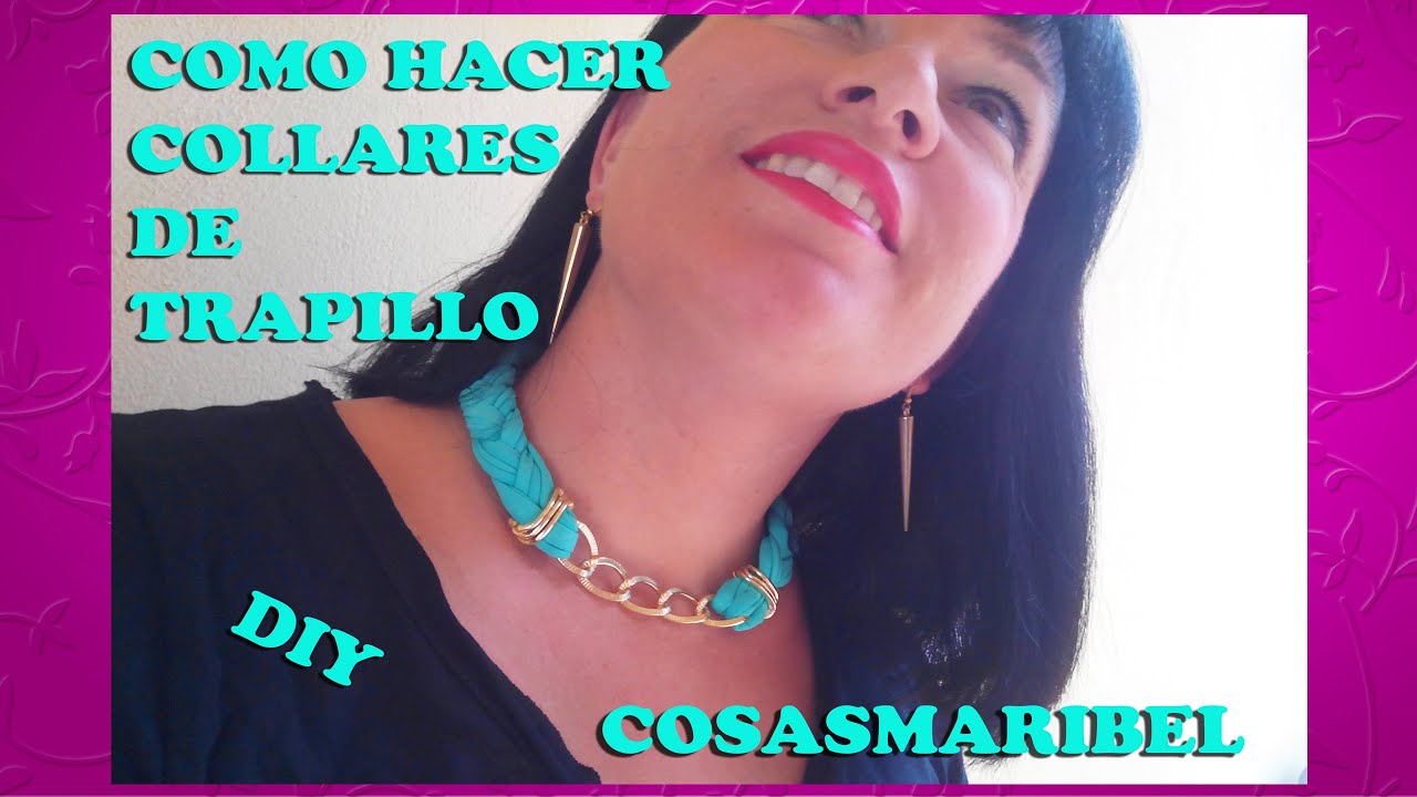 Como hacer collares de trapillo y cadena totalmente a la moda.DIY