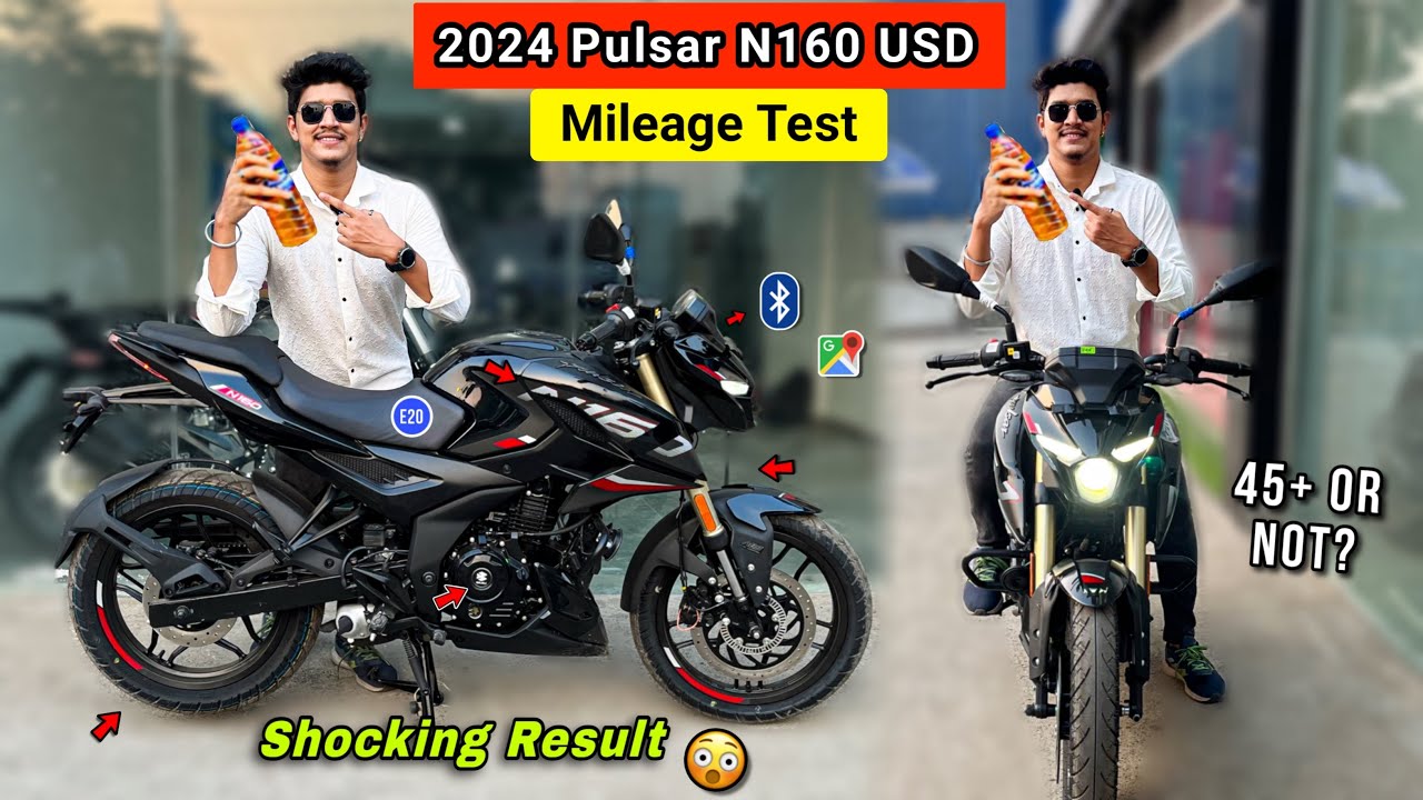 2024 Bajaj Pulsar N160 USD Model Mileage Test - Shocking Result 😱 | New Pulsar N160 Mileage Test |