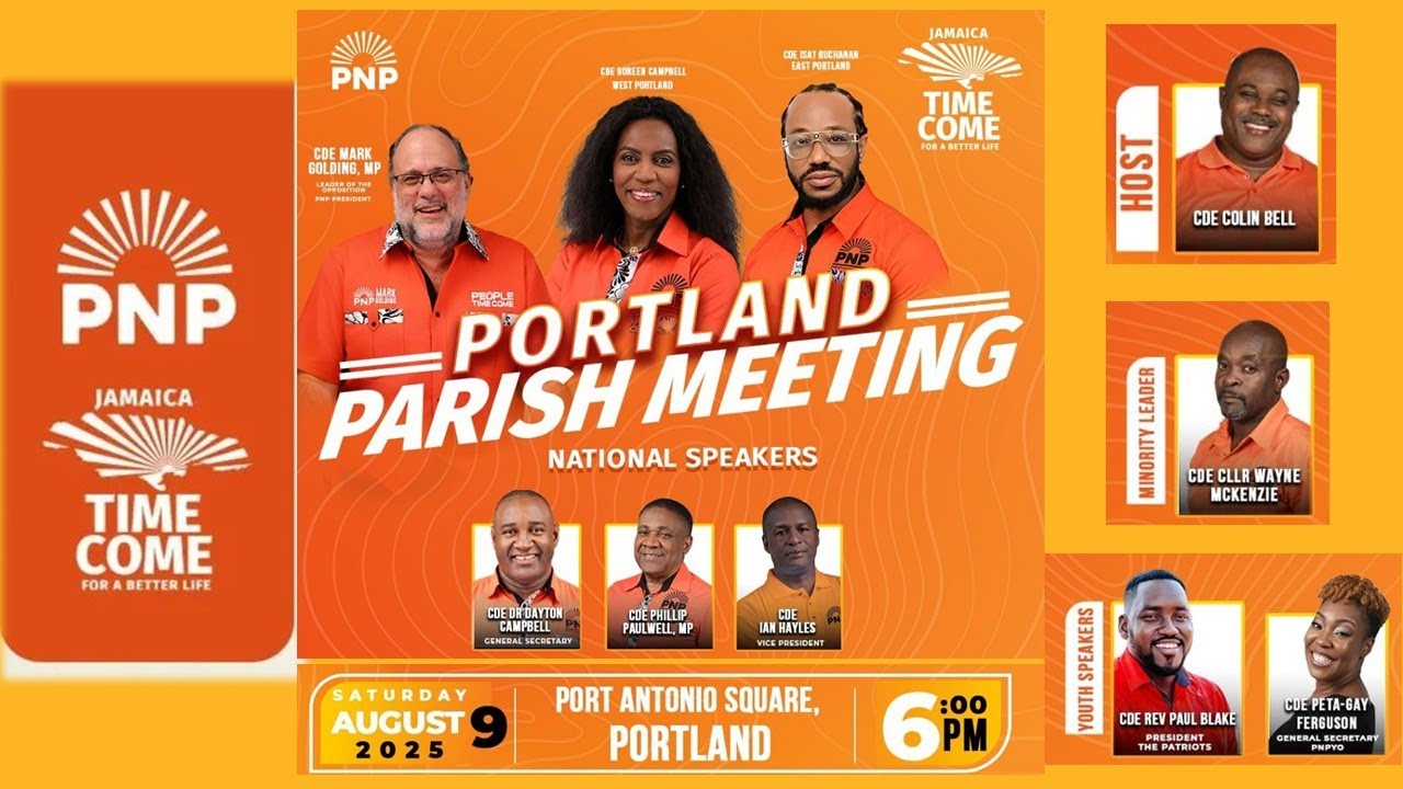 PNP Portland Parish Meeting - Part 2 | 7pm Saturday | August 9, 2025